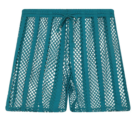 Men Boxers Mesh Sexy Underwear Hollow Lingerie Fishnet Sleepwear See Through Long Leg Boxer Shorts Underpants