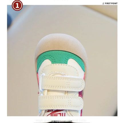 Spring and Autumn 2024 New Korean version of indoor girls canvas shoes soft-soled children's baby toddler shoes children's shoes