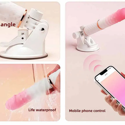 Telescopic Sex Machine Dildo Vibrator With Suction Cup Vaginal G Spot Automatic Up Down Massager Anal Plug Stimulator Sex Toys