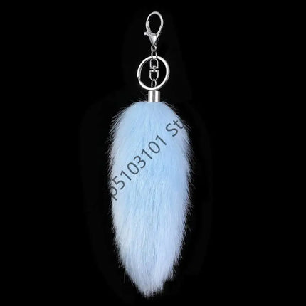 16cm Foxes Tail Keychain Faux Furs Foxes Tail Keyring Soft Furry Bag Hangings Charm Pendant Key Handbag Pendant Accessorise