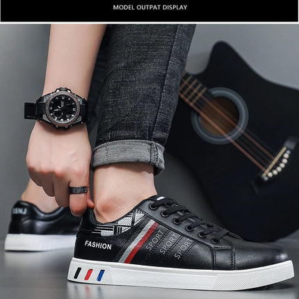 Spring and Autumn Men's Shoes New Style Low-Top Lightweight Large Size Trendy Shoes Student Fashion Versatile Thick-Soled Sports Shoes Casual Sneakers