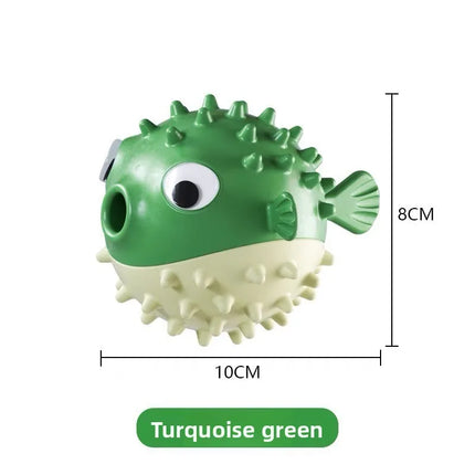 Bouncing Fish Treat Dispenser Dog Toy, Interactive Slow Feeder for Dogs Cats, Self-Play Boredom Relief Pet Puzzle Toy