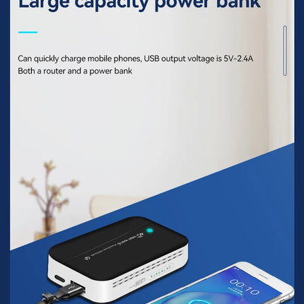 JODUXE 4G LTE WiFi Router WiFi 6 10000mAh Mobile WiFi Wireless Modem Pocket WiFi 300Mbps Hotspot Global Frequency Bands