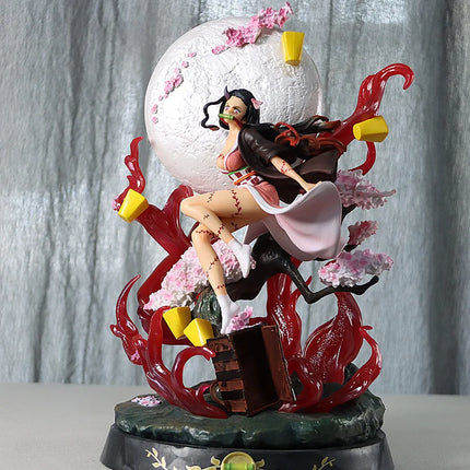 31cm Demon Slayer Kamado Nezuko Anime Girl Figure Model Gk Large Statue Boys Collection Desktop Decoration Ornament Toys Gifts