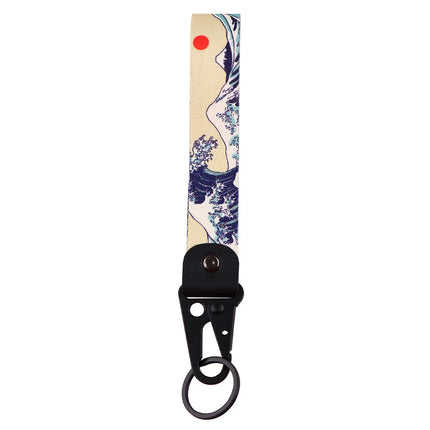 Lucky Cat Eagle Beak Keychain Motorcycles Girl Animation Short Lanyards Used in Phone Rope Badge Holder Accessories