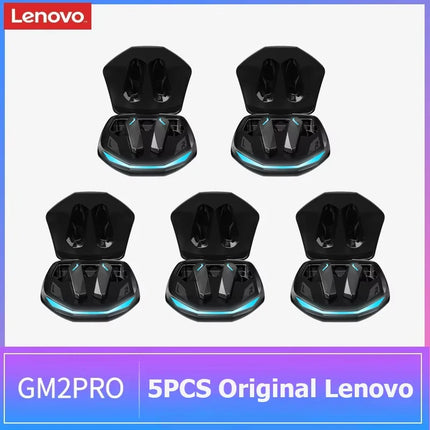 5PCS Original Lenovo GM2 Pro TWS Wireless Headphones Bluetooth 5.4 Earphones Touch Control HD Earbuds Sports Headphone with Mic