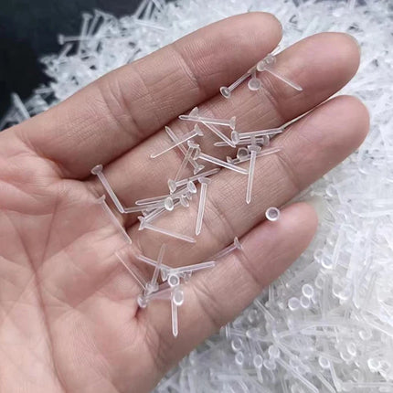 10/20/50/100PCS Transparent Earrings Jewelry Parts Decor  Plastic Stud Earring Anti Allergy Ear Protect From Ear Hole Blockage