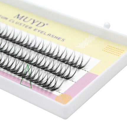 DIY Clustered Eyelash Extensions Dovetail Segmented Eyelashes Volume 3D Fluffy Natural Segmented False Eyelashes Single Bundle