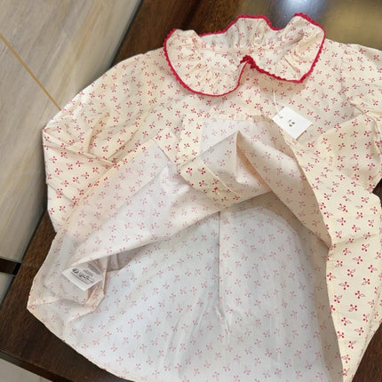 BP26 new spring and summer girls' cherry long-sleeved shirt