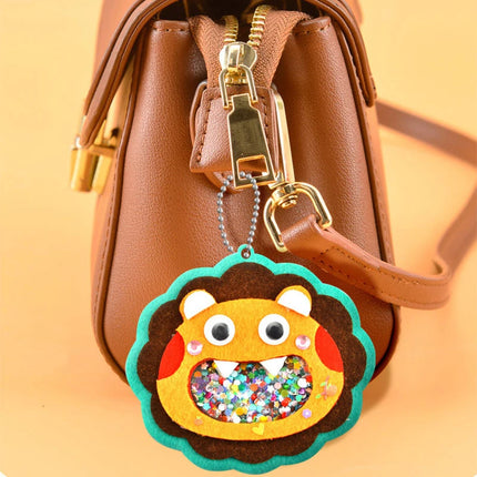 Creative Sequin Shaker Halloween Animal Pendant Handmade Craft Material Kits Kindergarten Kids Practice Ability Learning Toys