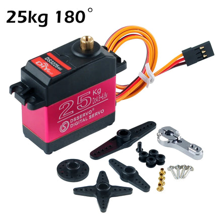 DS3225 25Kg RC Digital Servo 180 270 Degree Waterproof servo high torque Full Metal Gear for DIY Baja Car RC Robotic Arm