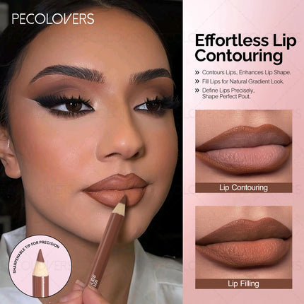 1 Pcs Perfect Matte Lip Liner Pencil, Define Lip Lines, Easy To Slide, Natural Lip Tones, Red & Pink Colors Lipstick Pen