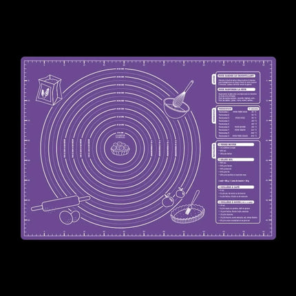 Non-slip, non-stick, food-grade rolling mat  Easy to clean and reusable  Baking and kneading mat