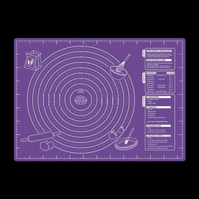 Non-slip, non-stick, food-grade rolling mat  Easy to clean and reusable  Baking and kneading mat