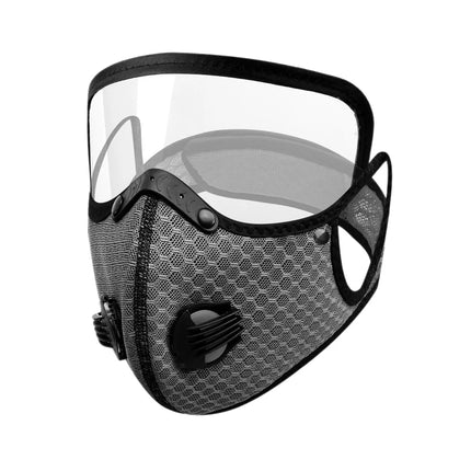 Men's Cycle-Ready Face Mask with Active Carbon Filters and Dust Goggles
