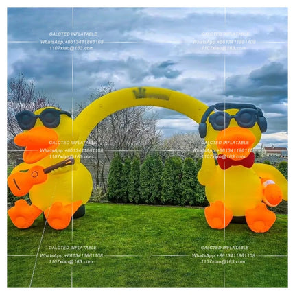 Inflatable Flamingo Party Arch With Blower Giant Outdoor Advertising Event Display For Promotion And Brand Awareness