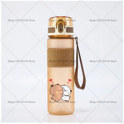 Bubu Dudu Water Bottle Yier Bear Panda Girl Boy Large Capacity Sports Kettle Transparent Cold Water Cup Outdoor Portable 550ml