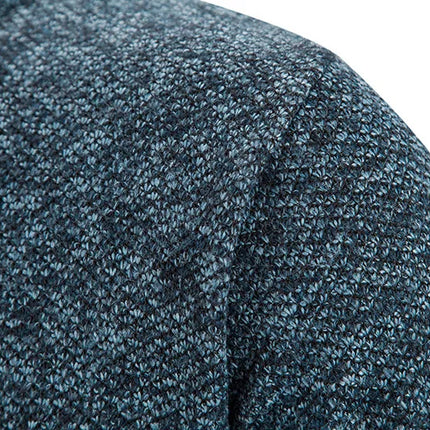 Men's Thickened Woolen Cardigan Coat Zipper Collar Knitted Sweater Autumn Winter New Style Fashion Urban Youth Casual Knitwear