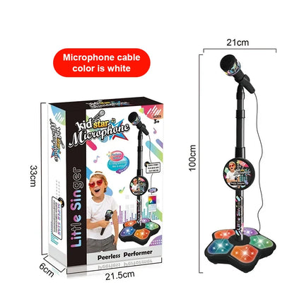 Kids Microphone Stand Toy Portable Children's Karaoke Electronic Durable Party Karaoke Microphone Stand Kids Karaoke Machine