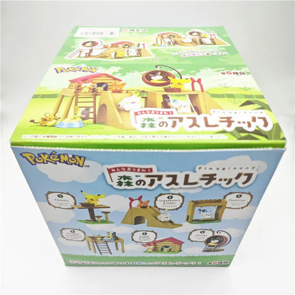 Genuine Rement Pokemon Forest Recreation Ground Series 6 Pcs Blind Box Desktop Ornament Birthday Present Children's Toys
