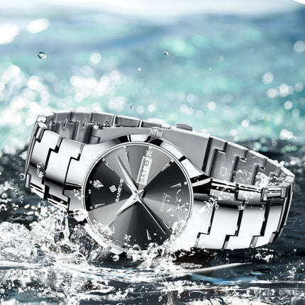 BANGWEI Luxury Business Men's Wristwatch Stainless Steel Waterproof Luminous Man Watch Date Week Fashion Quartz Watches For Men