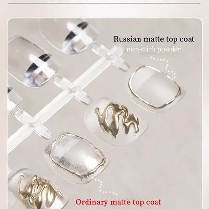 RS NAIL 12g Russian Matte Top Coat Non-stick Powder Frosted Top Coat Soak Off UV LED Nail Varnish Nail Art Base Top Function Gel