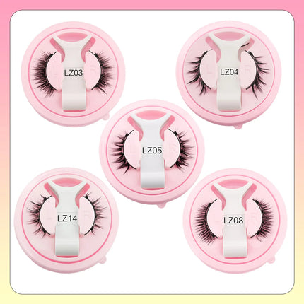 Lanjinglin Magnetic Eyelashes 1 Pair Natural Faux Mink Lashes Reusable False Eyelashes Tweezer Set Eyelash Extension Makeup Tool