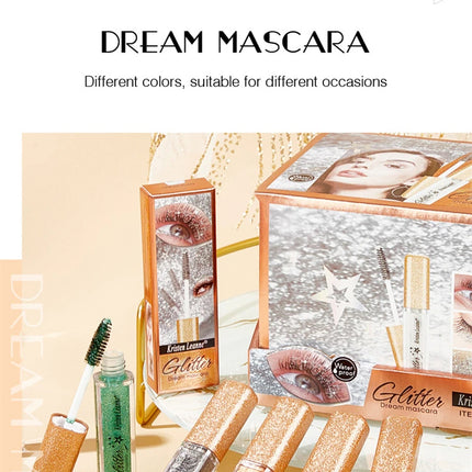 Diamond Glitter Mascara Fast Dry Eyelashes Curls Extension Make Up Waterproof Long-lasting Lengthens Beauty Eye Lashes Makeup