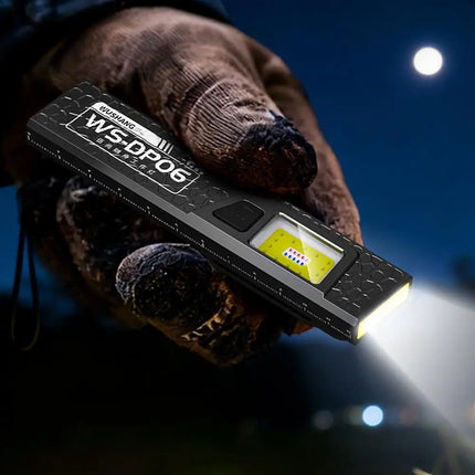 Ultra Bright Portable Magnetic & Clamp LED Flashlight Rechargeable Work Light with Built-in Battery Waterproof Pocket Lantern