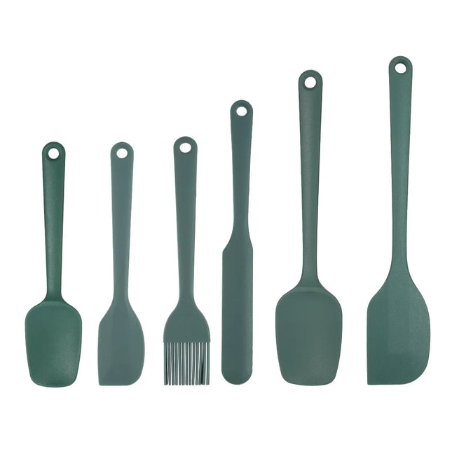Silicone Baking Tool Set 6-piece/ 9-piece Cream Scraper Oil Brush Heat-resistant Food Grade BBQ and Kitchen Utensils