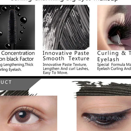 Qibest Silver Tube Mascara Waterproof Long & Curling Black Eyelashes Easy Removal No Dizziness Everlastingly Lasting
