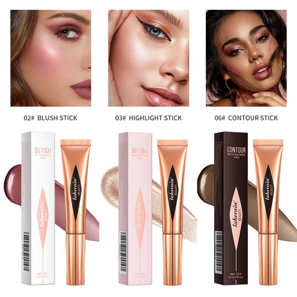 Multi-use Stick Bronzer Blusher Beauty Highlighter Blush Liquid Face Bronzer Natural Contouring Wand Stick Applicator Makeup