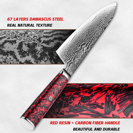 Grandsharp 1-6 PCS Kitchen Knives Set 67 Layers S35VN Powder Core Damascus Steel Sharp Chef Nakiri Paring Knife Cooking Tools