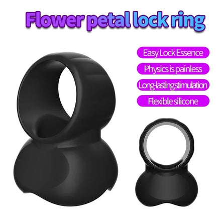 Couple Shock Delay Liquid Silicone Egg Lock Rings Adult Male Penis Lock Ring Shockproof Egg Lock Ring for Enhanced Pleasure