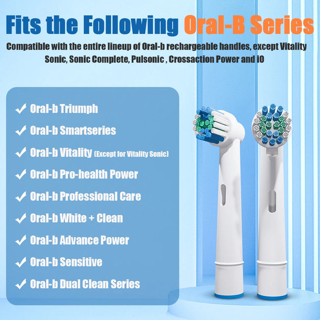 4 8 12 20 Pack Compatible with Oral B Electric Toothbrush Replacement Brush Heads, Toothbrushes Head Refills for Pro 1000 7000