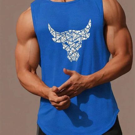 New Men's Outdoor Casual T-Shirt Gym Exercise Sleeveless Shirt Mens Summer Loose Undershirt Running Vest Fashion Casual Clothing