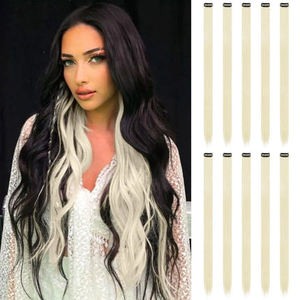 10 pieces of hanging ear dyeing, color clips, hair extensions, chemical fiber synthetic wigs, traceless hair extensions