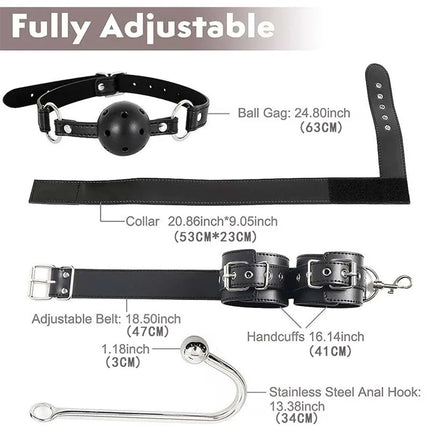 SM Adult Sex Toy Backhand Binding Apertural Plug Anal Hook Bondage Toys Bdsm Kit Slave Bondage Handcuff Couple Bundle Game 18+