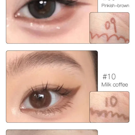 12 Colors Eyeliner Pencil Smooth Wine Red Soft High Pigment Eye Liner Pen Waterproof Matte Aegyosal Lying Silkworm Eyes Makeup