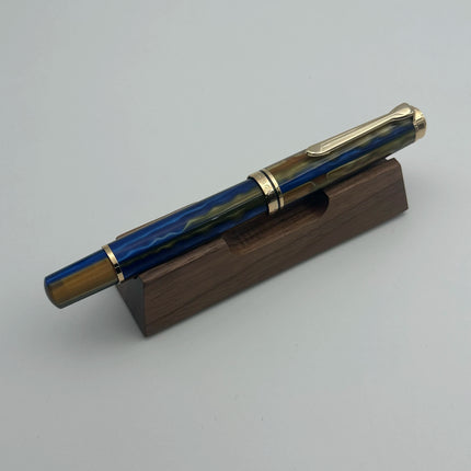 Admok M800 Pen Sky Blue Acrylic Piston Fountain Pen Bock Schmidt Nib F M B 0.5 0.7 1.0MM Nib Golden Clip Writing Office Gift Pen