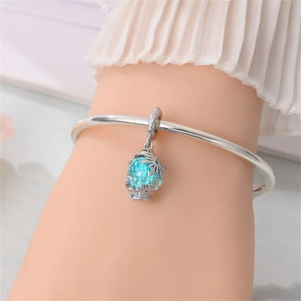 Original 925 Sterling Silver Charms Beads Cute Mushroom Unicorn Love Wings Pearl Charm for Bracelet Pendant Woman Girl Jewelry