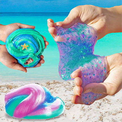 Sweet Treats Slime Kit Diy Foaming Glue Fake Water Slime Girl Bubble Set Crystal Mud Safety DIY Ice Cream Squishy Toy with Box