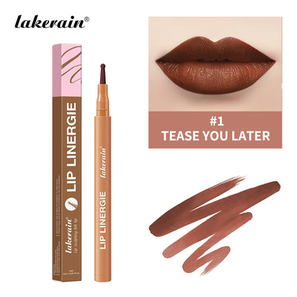 Lakerain Lip Liner Pencil Ballpoint Felt Tip Transfer-proof Lip Liner Stain Smudge-proof Waterproof Lip Liners Natural Makeup