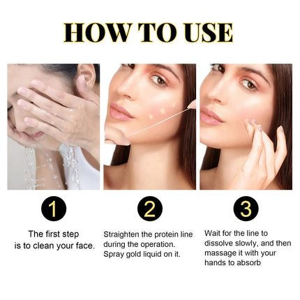 Collagen Protein Thread Instant Wrinkle Remover Serum Set Lifting Firming Soluble Absorbable Face Filler Anti-aging Skin Care