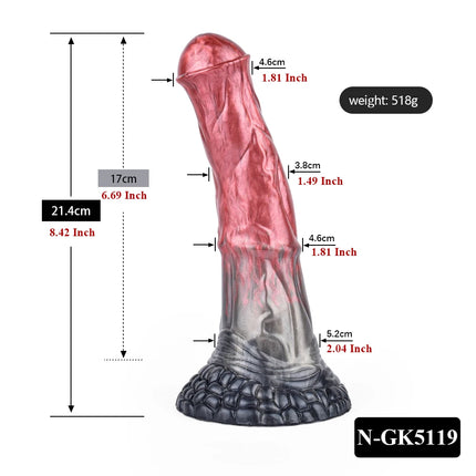 NNSX Silicone Horse Dildo Long Penis Anal Plug Huge Knot G-spot Vaginal Stimulator with Suction Cup Adult Sex toy for Women Men
