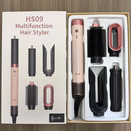 5 in 1  Detachable Airflow Hair Dryer Brush Comb Curler Straightening Brush Heat Control Styler for Smooth Hair anion