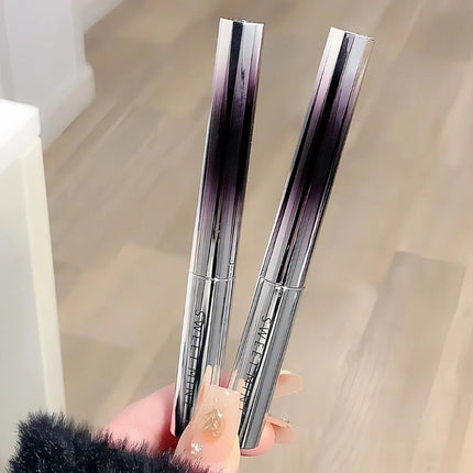 Metal Iron Mascara Silk Fiber Ultra-Fine Brush Black Brown Waterproof Lasting Curling Fast Dry Eyelash Extensions Eyes Makeup