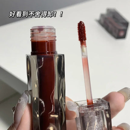 6 Colors Lip Gloss Waterproof Mirror Jelly Lip Glaze Water-light Long Lasting Moisturising Glossy Red Tint Lips Makeup Cosmetics