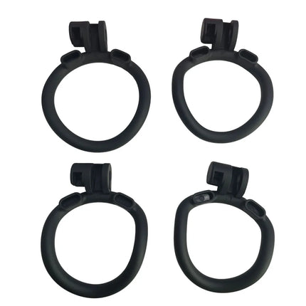 Black or Pink Male Penis Cage Chastity Cage Lock Device w/4 Rings Virginity Device 5 Sizes