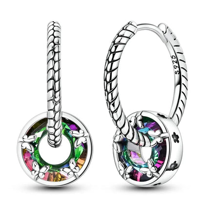 2025 New 925 Sterling Silver Earrings Simple Bow Strawberry Butterfly Hoop Stud Earrings for Wedding Party Women Jewelry Girls